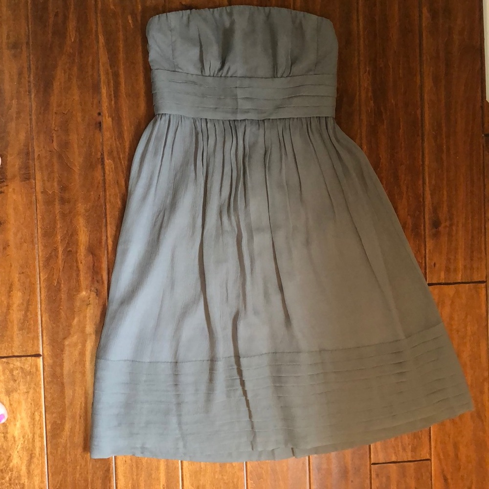 J Crew Strapless Dress, Grey Size 6P